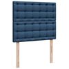 vidaXL Struttura Letto Pouf con Materasso Blu 120x200 cm in Tessuto