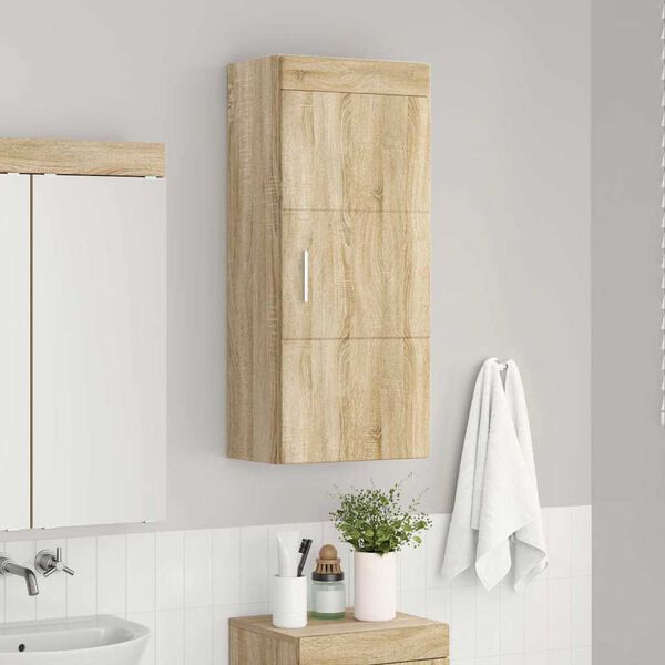 vidaXL Armadio da bagno a muro TULUM Rovere Sonoma 37 x 24,5 x 86 cm