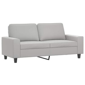vidaXL Divano a 2 Posti Grigio Chiaro 140 cm in Tessuto Microfibra