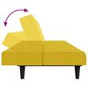 vidaXL Divano Letto 2 Posti con Sgabello Giallo in Velluto