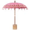 vidaXL Ombrello balinese con base Rosa &Oslash; 210-220 cm