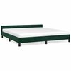 vidaXL Giroletto senza Materasso Verde Scuro 160x200 cm in Velluto