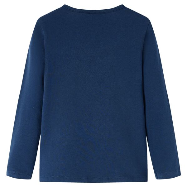 Maglietta da Bambina a Maniche Lunghe Blu Marino 116