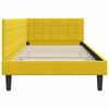 vidaXL Cornice del letto ad angolo Giallo 90 cm x 200 cm Velluto
