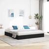 vidaXL Letto con Contenitore con materasso Nero 180 x 200 cm Velluto