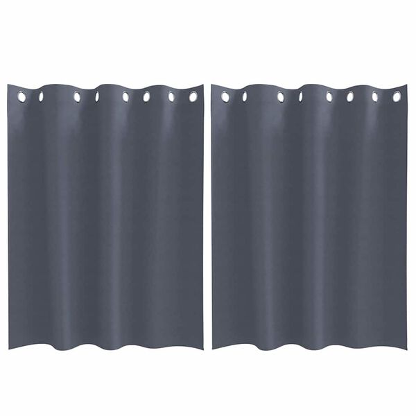 vidaXL Tende Blackout con Anelli 2 pcs Antracite 140 x 140 cm