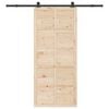 vidaXL Porta scorrevole Marrone 90 x 208 cm Pino massello