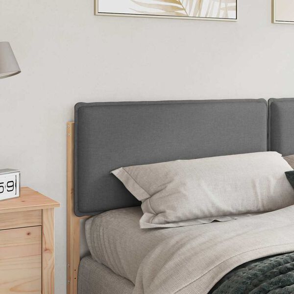 vidaXL Testiera imbottita con testiera Grigio Naturale e Chiaro 200 cm