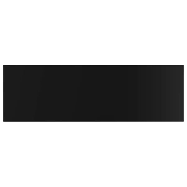 vidaXL Ripiani per Libreria 4pz Nero Lucido 80x20x1,5cm Multistrato