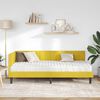 vidaXL Struttura Letto Angolare con Materasso 2 pcs Giallo Velluto