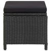 vidaXL Set da Pranzo da Giardino 5 pz con Cuscini in Polyrattan Nero