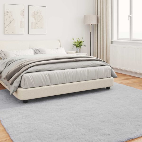 vidaXL Tappeto in Pelliccia Sintetica di Coniglio Olite Grigio