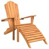 vidaXL Sedia Giardino Adirondack con Poggiapiedi Legno Massello Teak