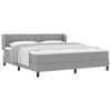 vidaXL Letto box spring con materasso Grigio chiaro 180 x 200 cm