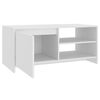 vidaXL Tavolino da Salotto Bianco 102x50x45 cm Legno Multistrato