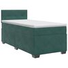 vidaXL Letto box spring con materasso Verde Scuro 90 x 200 cm Velluto