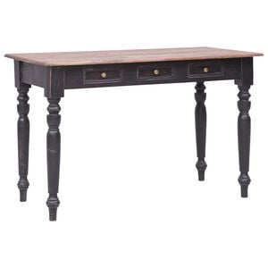 vidaXL Scrivania con 3 Cassetti 117x57x75 cm Legno Massello di Mogano
