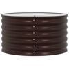 vidaXL Letto rialzato da giardino Marrone 80 x 80 x 44 cm Acciaio