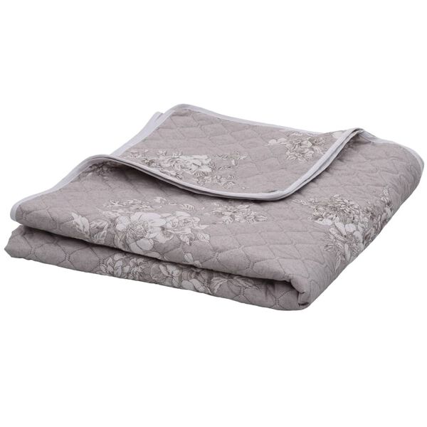 vidaXL Trapunta Grigio Talpa 230x260 cm Tessuto Imbottito a Ultrasuoni