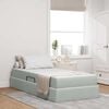 vidaXL Letto con contenitore e materasso Grigio chiaro 90 x 190 cm