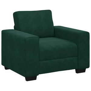 vidaXL Divano Sedia Verde Scuro 100x77x82 cm Velluto
