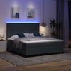 vidaXL Letto a Sorgente LED Grigio Scuro e Bianco 180 x 200 cm