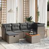 vidaXL Set Divani da Giardino 7 pz con Cuscini Grigio in Polyrattan