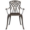 vidaXL Set da Pranzo per Giardino 7 pcs Bronzo 90 x 90 x 75 cm