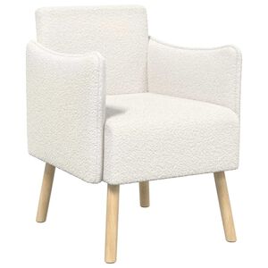 vidaXL Sedia d'accento Crema Boucl&eacute;