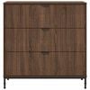 vidaXL Credenza Rovere Marrone 79,5 x 33 x 82 cm Legno multistrato