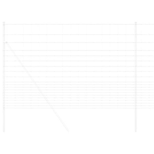 vidaXL Recinzione da campo Argento 25 x 1,6 m Acciaio zincato