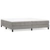 vidaXL Struttura Letto a Rete a Molle Grigio Chiaro 200x200 cm Velluto