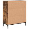 vidaXL Credenza Rovere fum&eacute; 69,5 x 33 x 82 cm Legno multistrato