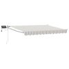 vidaXL Tenda retrattile manuale con LED Grigio chiaro e bianco