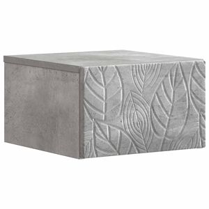 vidaXL Mobiletto da notte a muro Grigio Cemento 49 x 34,5 x 20 cm
