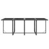 vidaXL Set Pranzo da Giardino 9 pz con Cuscini in Polyrattan Grigio