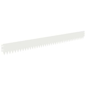 vidaXL Bordura per Prato 30 pcs 103 x 10 cm Acciaio Bianco