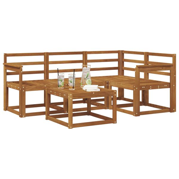 vidaXL Set di divani da esterno 5 pcs Naturale