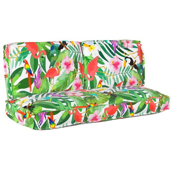 vidaXL Set di Cuscini Floreale 3 pcs Multicolore Tessuto Oxford