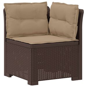 vidaXL Divano da Giardino a 1 Posto con Cuscini Aspetto Rattan PP