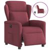 vidaXL Poltrona Elettrica Reclinabile Rosso Vino in Tessuto