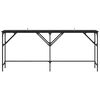 vidaXL Tavolo consolle Rovere Nero 180 x 30 x 75 cm Legno multistrato