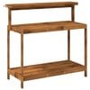 vidaXL Banco da Giardinaggio Esterno 111,5 x 48,5 x 107 cm Naturale