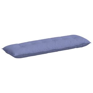 vidaXL Cuscino per Schiena Blu jeans 160 x 19 x 50 cm Tessuto