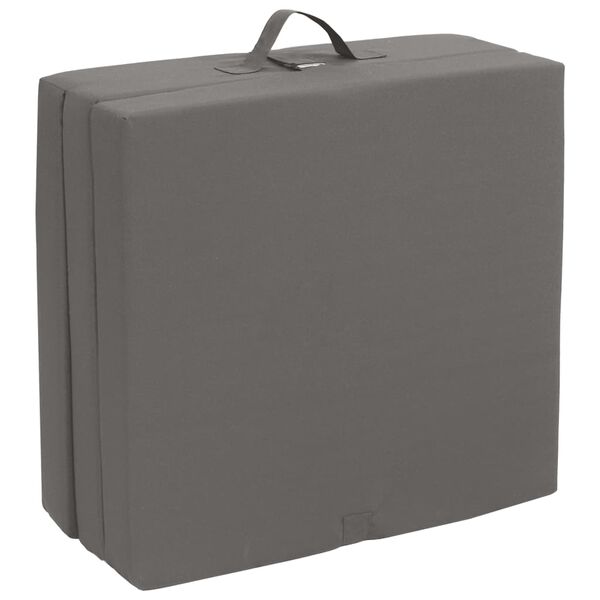 vidaXL Materasso di Schiuma Pieghevole in 3 Parti 190x70x9 cm Grigio