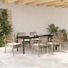 vidaXL Set da Pranzo per Giardino 7 pcs Beige polyrattan