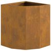 vidaXL Vaso d'angolo Ruggine 30 x 30 x 35 cm acciaio corten