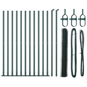 vidaXL Recinzione esagonale con base in cemento 25 x 1,2 m Verde Rete