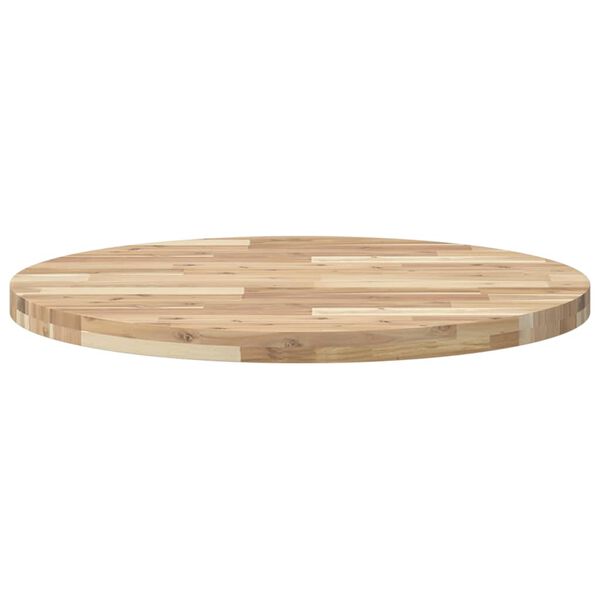 vidaXL Piano Tavolo Rotondo &Oslash;80x4 cm in Legno Massello di Acacia