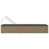 vidaXL Lettino Prendisole in Polyrattan Marrone e Grigio Scuro